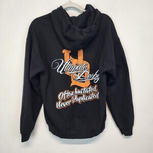 Ultimate Derby Hooded Sweatshirt Adult Size M Black Pullover Whiskey City Street